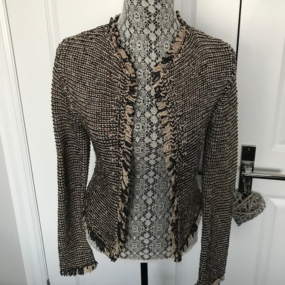 H&M Fringed Knit Jacket